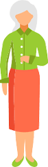 老女性のイラスト