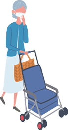 老女性のイラスト
