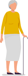 老女性のイラスト