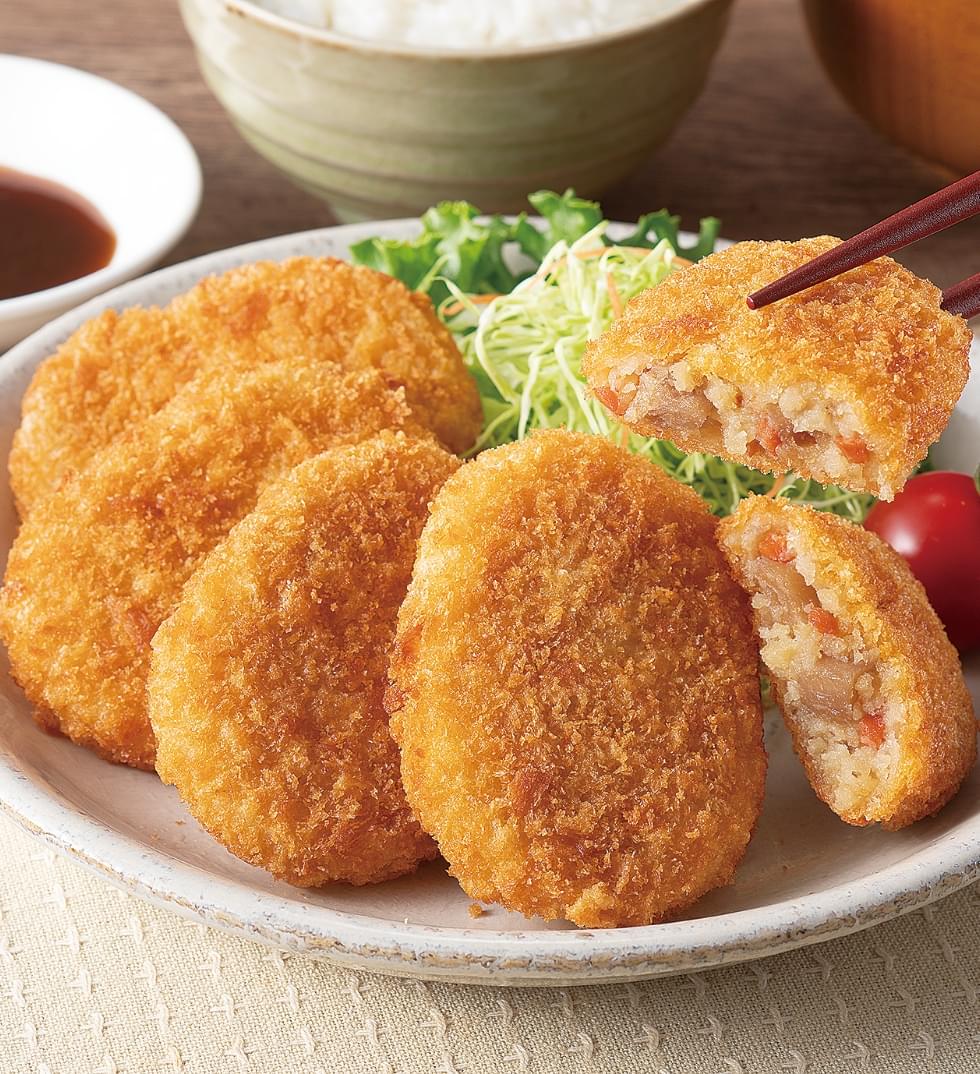 レンジで岩国産れんこん入りコロッケ