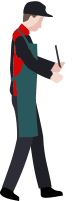 コープ職員が歩いているイラスト