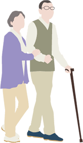 老夫婦のイラスト