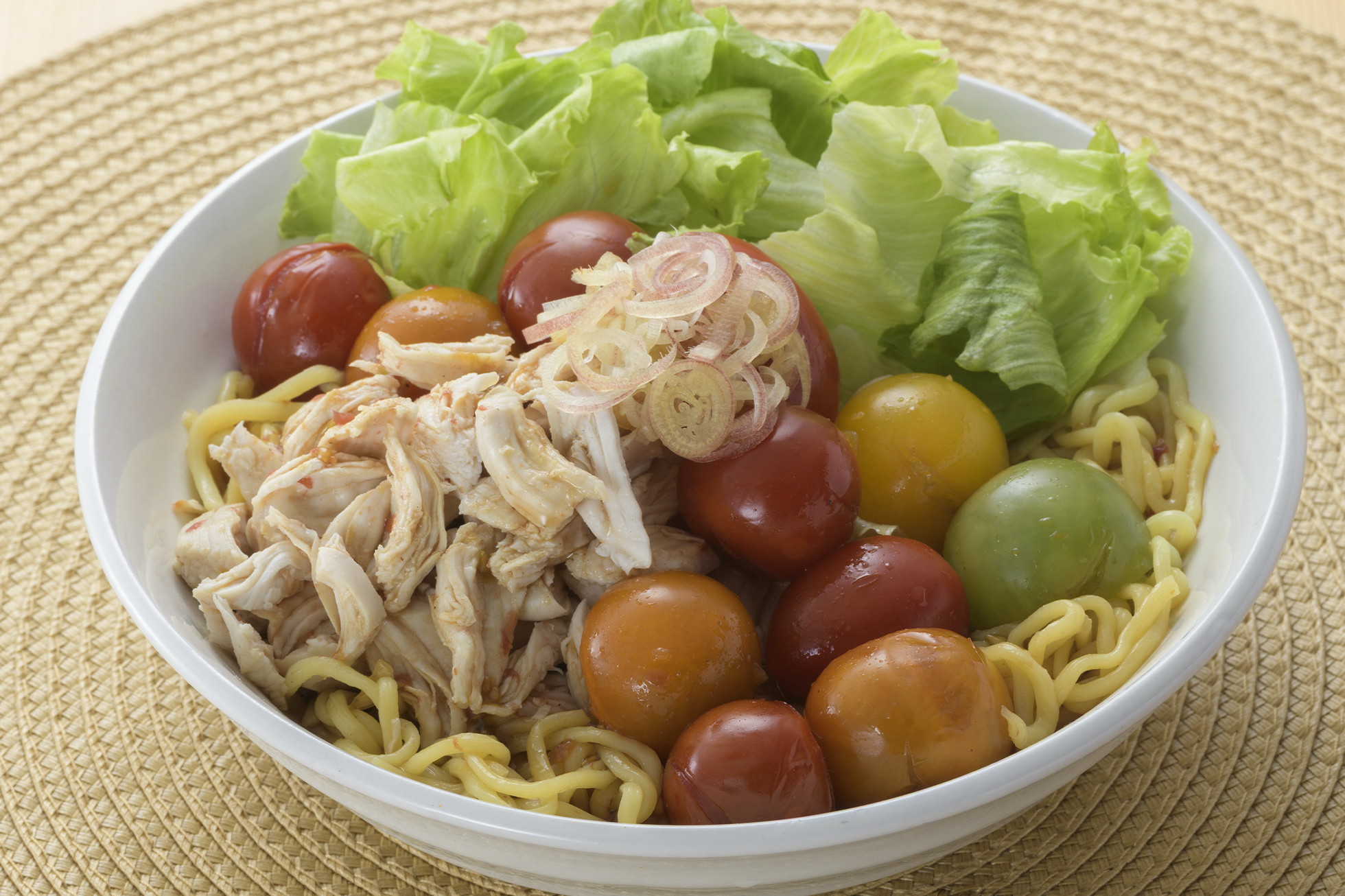 ぽん酢ミニトマトの冷麺