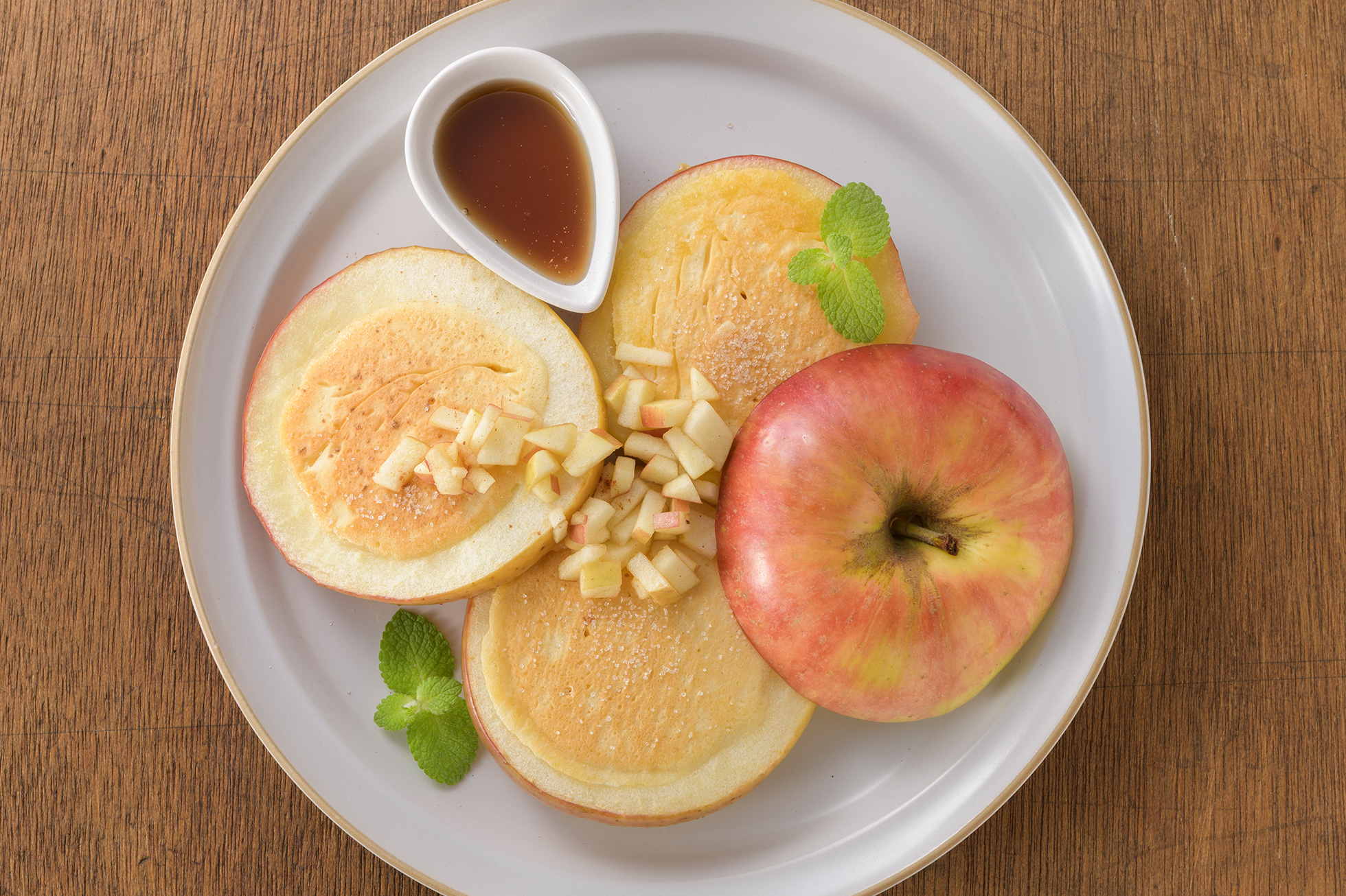 まんまるりんごのパンケーキ