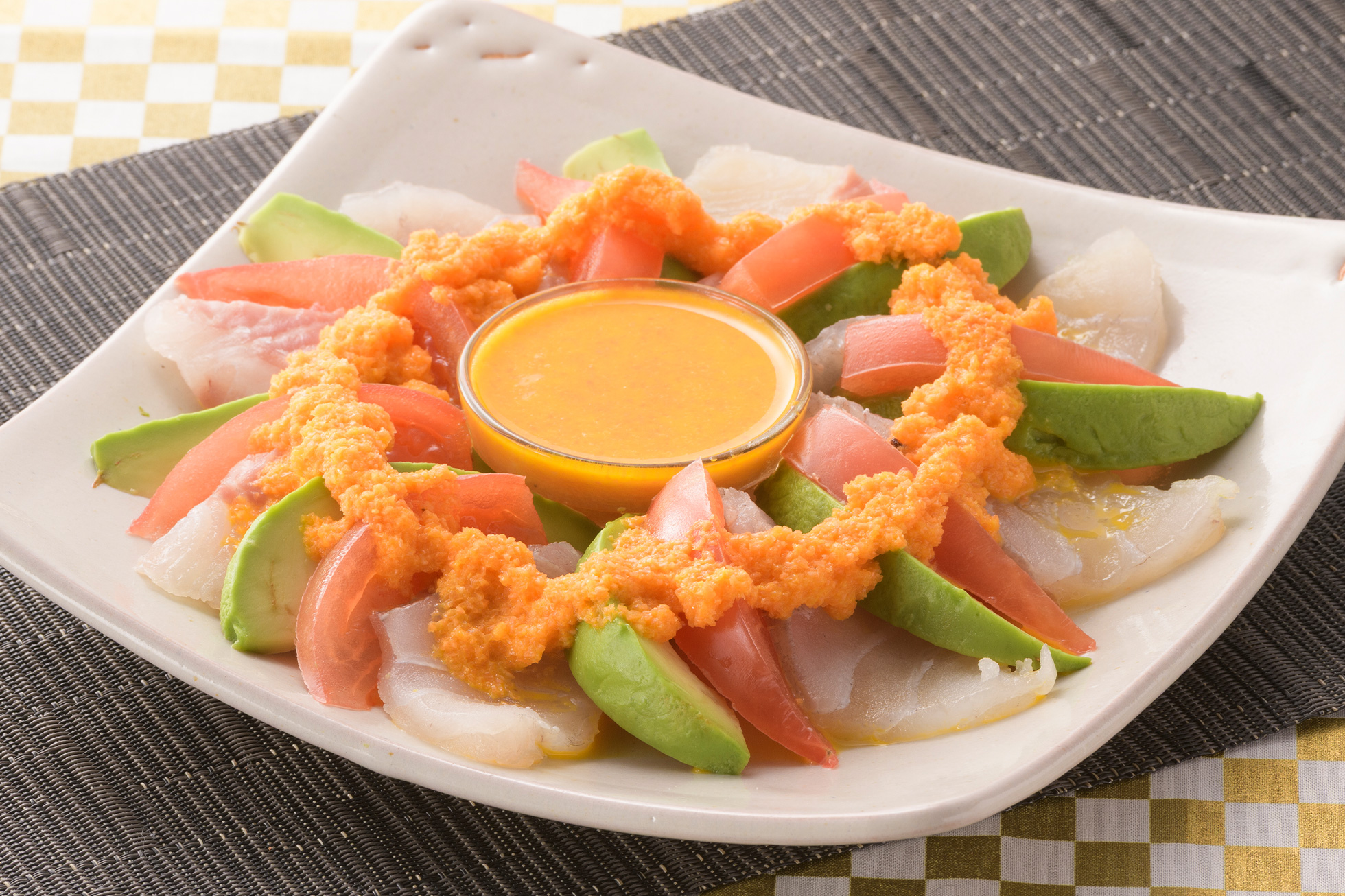 にんじん＆オレンジソースのカルパッチョ