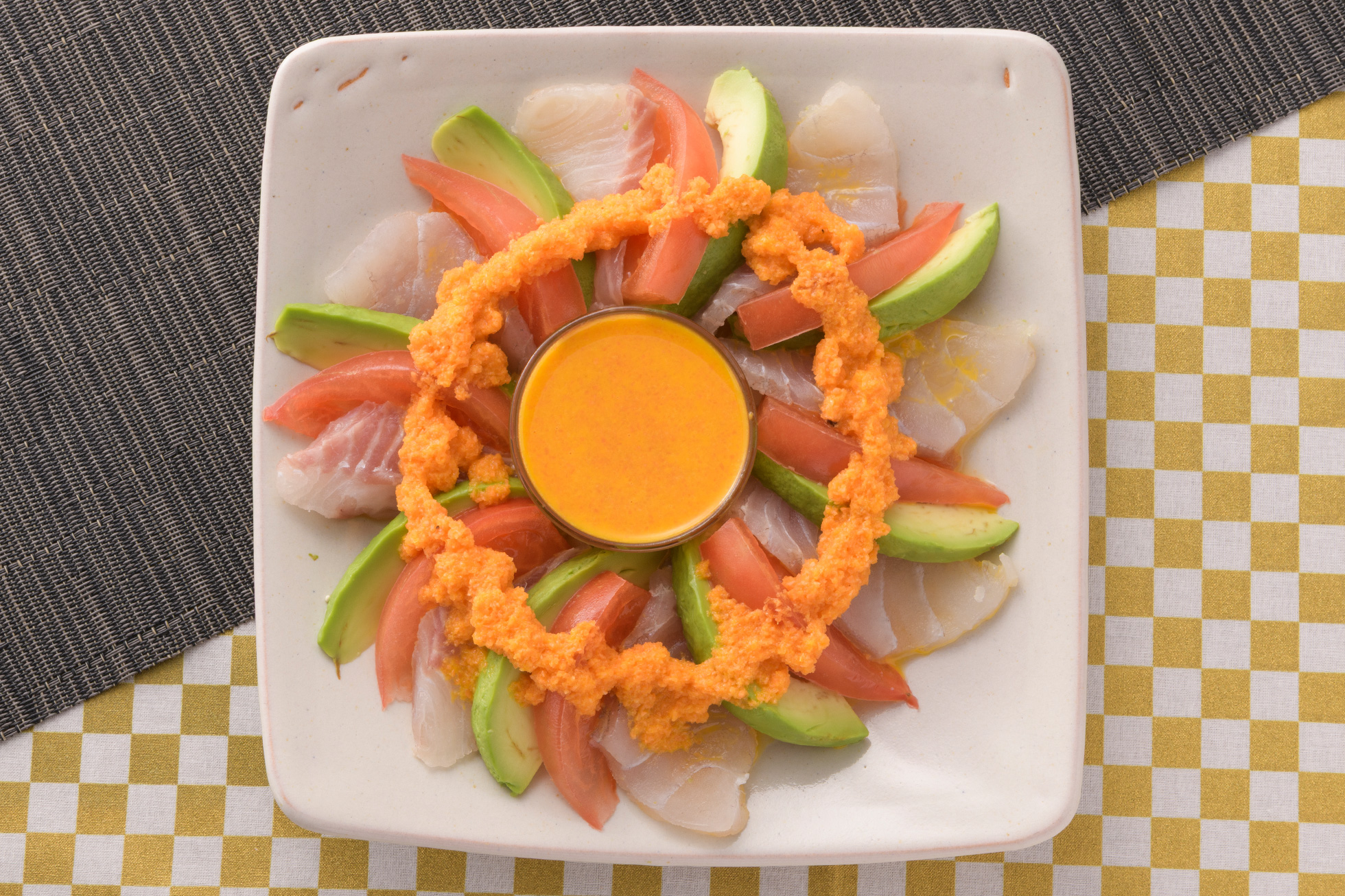 にんじん＆オレンジソースのカルパッチョ