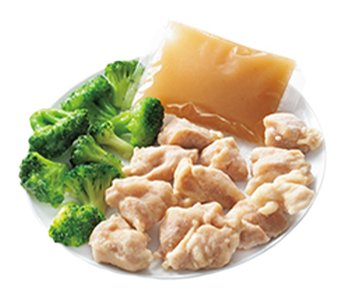 卵をぷらす 鶏もも肉とブロッコリーのうま塩炒め(約２人前)