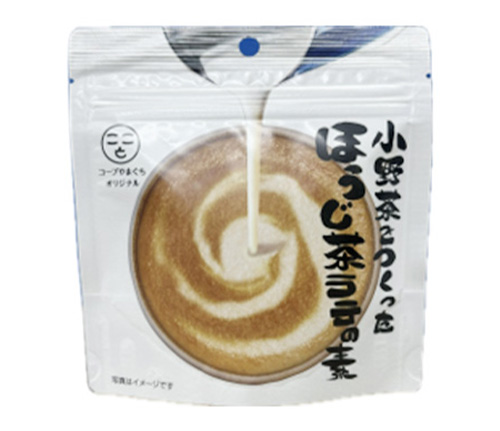 小野茶でつくったほうじ茶ラテの素